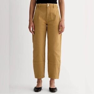Everlane Utility Barrel Pant Mustard Brown / Camel -size 6